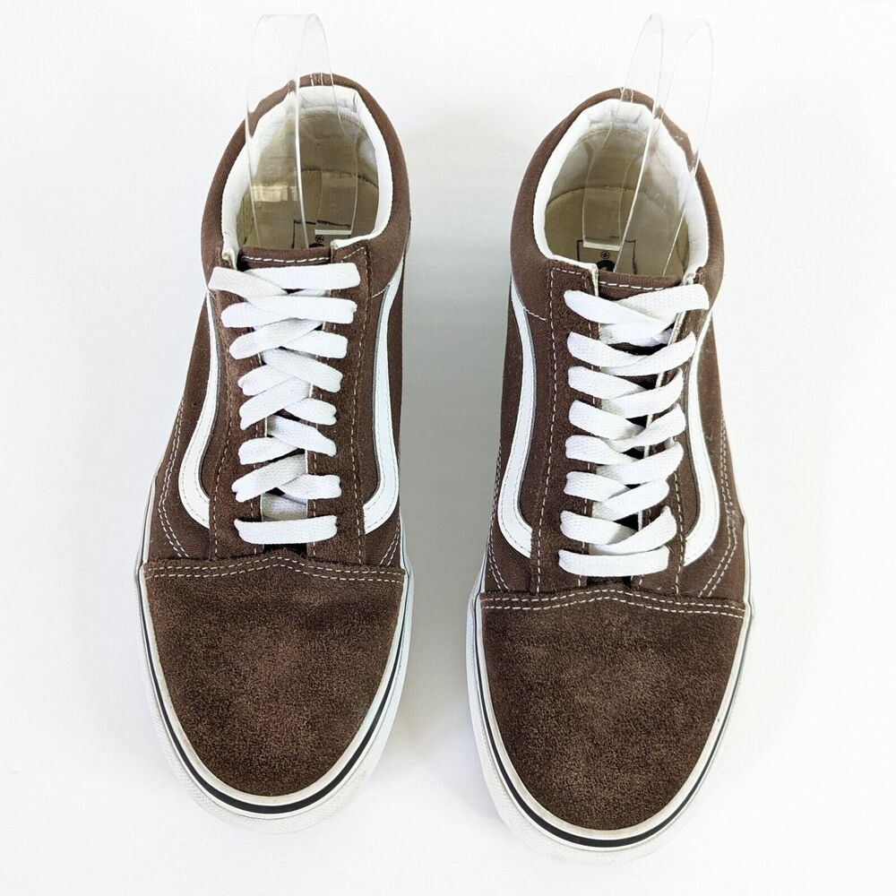 Vans Old Skool Chocolate Brown Suede Low Top Sneakers Men Size 9 Womens 10.5 - Picture 3 of 11